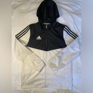 Adidas Black, White, Windbreaker Women’s Jacket Size L